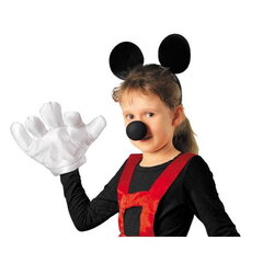Kostiumas Peliukas Mikis, baltas/juodas, 2 vnt. kaina ir informacija | Karnavaliniai kostiumai | pigu.lt