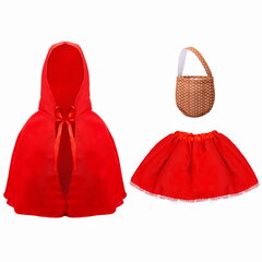 Kostiumas Raudonkepuraitė, raudonas kaina ir informacija | Karnavaliniai kostiumai | pigu.lt