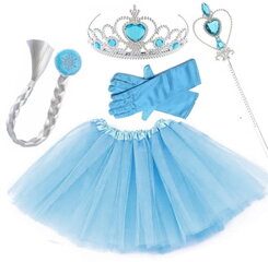 Принцесса Эльза юбка корона палочка 90-120 см перчатки цена и информация | Карнавальные костюмы | pigu.lt