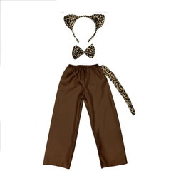 Костюм кошки гепарда брюки 98-110 см повязка на голову хвост мушка цена и информация | Карнавальные костюмы | pigu.lt
