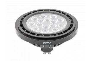 LED lemputė, es111, 3000K, GU10, 12,5 W, AC220-240V, 40°, 1100lm, 109ma, Juoda kaina ir informacija | Elektros lemputės | pigu.lt