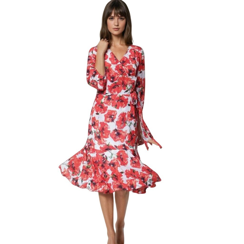 Suknelė moterims Magone, raudona-balta цена и информация | Suknelės | pigu.lt