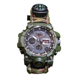 Часы 8в1 тактические, зеленые цена и информация | Мужские часы | pigu.lt