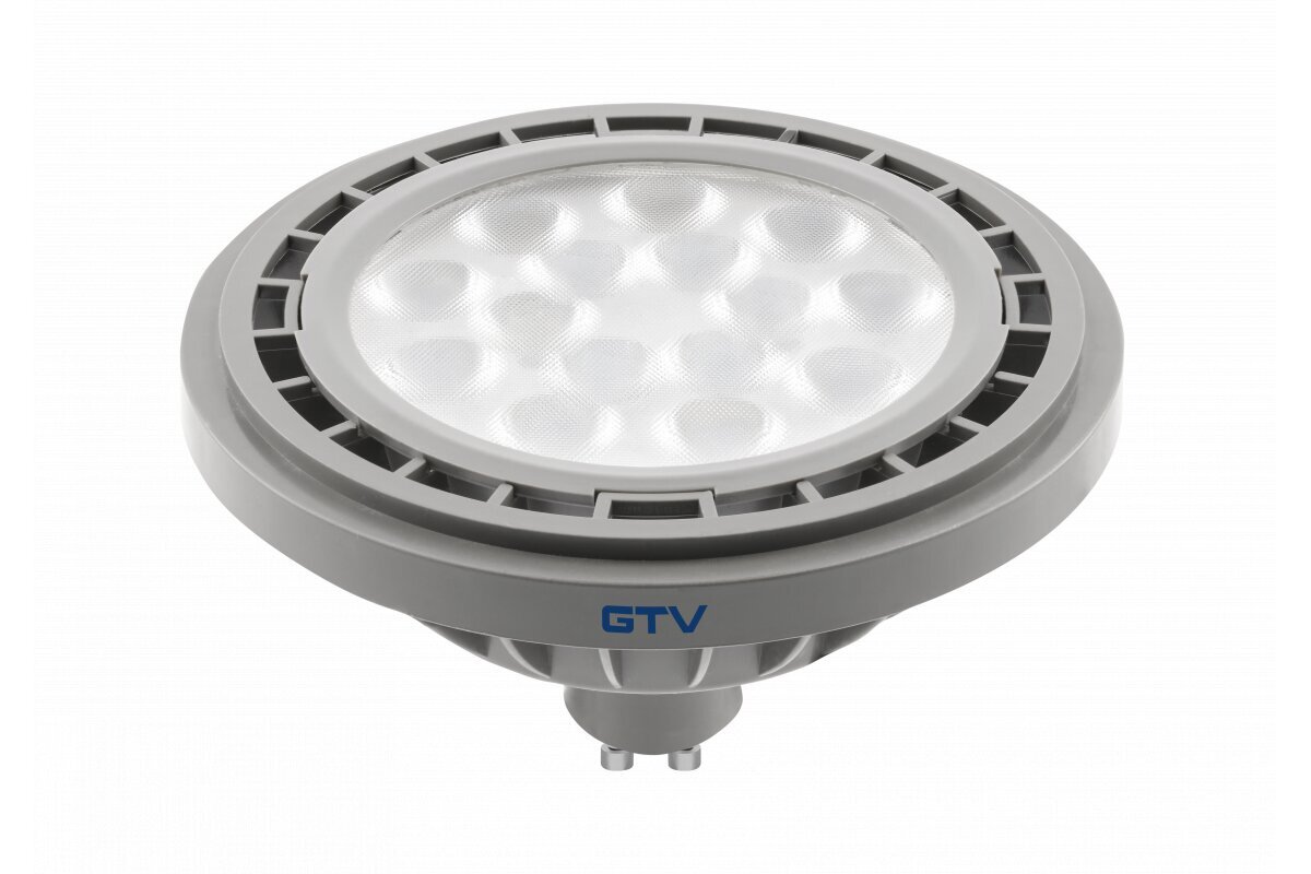 LED lemputė, es111, 3000K, GU10, 12,5 W, AC220-240V, 40°, 1100lm, 109ma, pilka kaina ir informacija | Elektros lemputės | pigu.lt