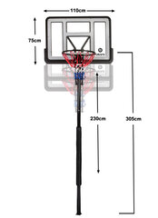 Стационарная баскетбольная стойка Bilaro Portland цена и информация | Баскетбольные стойки | pigu.lt