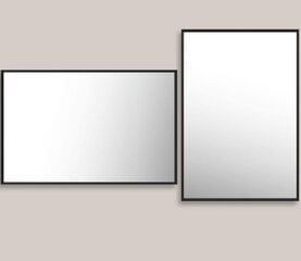 Pakabinamas veidrodis Sunaforta, 60x90 cm, juodas цена и информация | Зеркала | pigu.lt