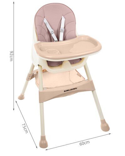Maitinimo kėdutė Lootlyfe 3in1, pink kaina ir informacija | Maitinimo kėdutės | pigu.lt