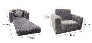 Vaikiškas fotelis, pilkas kaina ir informacija | Lauko kėdės, foteliai, pufai | pigu.lt