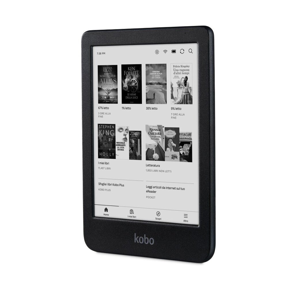 Rakuten Kobo Clara BW Black (N365-KU-BK-K-EP) цена и информация | Elektroninių knygų skaityklės | pigu.lt