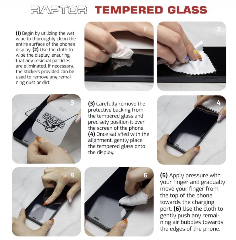 Swissten Raptor Diamond Ultra Clear Full Face Tempered Glass kaina ir informacija | Apsauginės plėvelės telefonams | pigu.lt