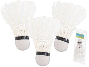 Badmintono skrajukai, 3 vnt, balti kaina ir informacija | Badmintonas | pigu.lt
