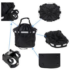 Priekinis dviračių krepšelis, juodas kaina ir informacija | Kitas turistinis inventorius | pigu.lt