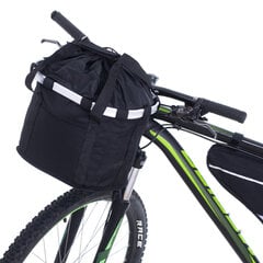 Priekinis dviračių krepšelis, juodas kaina ir informacija | Kitas turistinis inventorius | pigu.lt