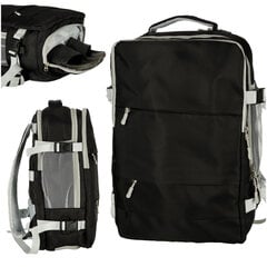 Дорожный рюкзак, ручная кладь с водонепроницаемым USB-кабелем, 45 см. 45 x 16 см. x 28 см., черный цена и информация | Рюкзаки и сумки | pigu.lt