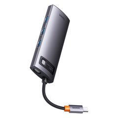 Станция подключения, 6 в 1, Baseus USB-C HDMI, 3xUSB, 3.2 Power Delivery VGA, серый цена и информация | Адаптеры, USB-разветвители | pigu.lt