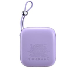 Аккумулятор питания, Joyroom Jelly Series JR-L0021, с кабелем USB-C, 10000 мАч., 22,5 Вт, фиолетовый цена и информация | Зарядные устройства Power bank | pigu.lt