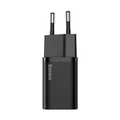 Быстрое сетевое зарядное устройство, Baseus Super Si, PD, 25 Вт, 3A QC, кабель USB-C 1 м., черный цена и информация | Зарядные устройства для телефонов | pigu.lt