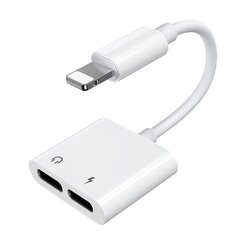 Адаптер-разветвитель для наушников, Joyroom, iPhone Lightning, 2x Lightning, белый цена и информация | Адаптеры, USB-разветвители | pigu.lt
