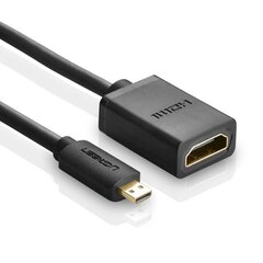 Adapterio kabelis HDMI, micro HDMI, 20 cm., juodas kaina ir informacija | Adapteriai, USB šakotuvai | pigu.lt