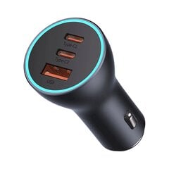 Автомобильное зарядное устройство, Baseus CCJDZ65-UC1, USB + 2x USB-C, 65 Вт, темно-серый цена и информация | Автомобильные электропринадлежности 12V | pigu.lt