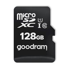 MicroCard, 128 Гб., micro SD, XC, UHS-I Class 10, SD адаптер, черный цена и информация | Карты памяти для телефонов | pigu.lt
