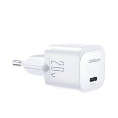 Сетевое мини-зарядное устройство, Joyroom JR-TCF021, USB-C, 20 Вт., PD, белый цена и информация | Зарядные устройства для телефонов | pigu.lt