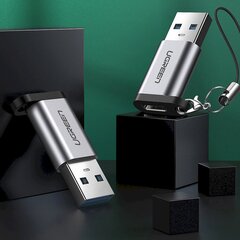 Adapterio kištuko adapteris iš USB-C į USB 5Gb/s, Ugreen US2761, pilkos spalvos kaina ir informacija | Adapteriai, USB šakotuvai | pigu.lt