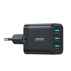 Адаптер питания, Joyroom JR-TCN021, 3x USB-A 17 Вт, 3,4A., черный цена и информация | Зарядные устройства для телефонов | pigu.lt