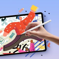 Ручка, iPad Smooth Writing 2, с активным сменным наконечником, светодиодный индикатор, Baseus SXBC0600021, белая цена и информация | Аксессуары для планшетов, электронных книг | pigu.lt