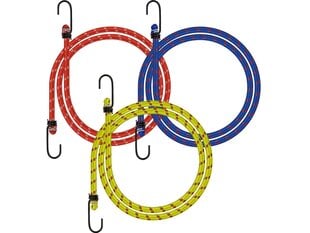 3x LUGGAGE ROPS ELESTIC LUGGAGE MOUNTING LINKS 110CM 3STT цена и информация | Автопринадлежности | pigu.lt