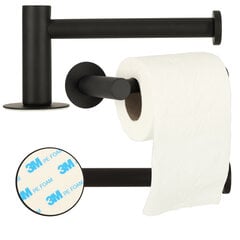 Держатель для туалетной бумаги черный цена и информация | Набор акскссуаров для ванной | pigu.lt