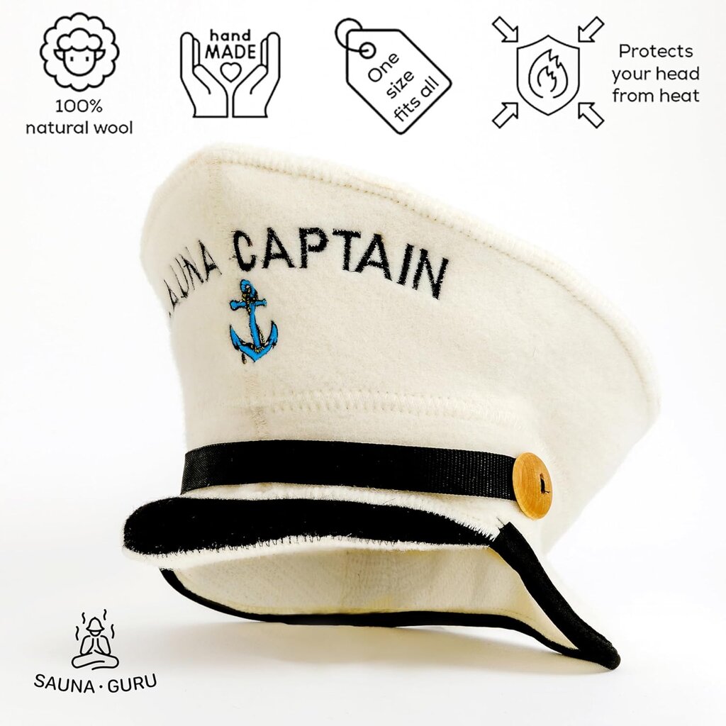 Pirties kepurė Sauna Captain цена и информация | Saunos, pirties aksesuarai | pigu.lt