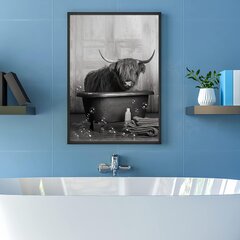 Палакат на холсте "Бизон в бане", 50х70см 2 шт. цена и информация | Репродукции, картины | pigu.lt