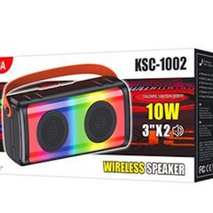 iKaku KSC-1002 LINJING 10W 5.0BT Wireless Беспроводная колонка с цветной LED подсветкой Black цена и информация | Аудиоколонки | pigu.lt