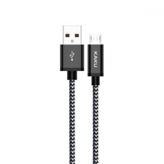 iKaku KSC-107 Прочный плетеный Micro USB провод для заряда и передачи данных 1m Black цена и информация | Кабели для телефонов | pigu.lt