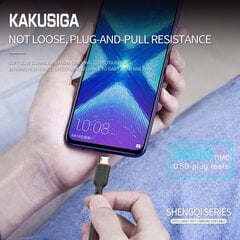 iKaku KSC-225 Type-C кабель для зарядки и передачи данных 1m/ Чёрный цена и информация | Кабели для телефонов | pigu.lt