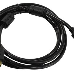 Riff HDMI Кабель С Интернетом Фильтром V1.4 type A - 19/19 male/male Gold Platted 5m Черный (Bulk) цена и информация | Кабели и провода | pigu.lt