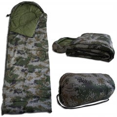 Большой теплый спальный мешок с капюшоном, Omimar, 210х75см, камуфляж цена и информация | Спальные мешки | pigu.lt