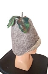Natūralios vilnos pirties kepurė veltos rankomis цена и информация | Аксессуары для сауны и бани | pigu.lt