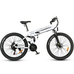 Elektrinis dviratis Samebike 26", baltas kaina ir informacija | Elektriniai dviračiai | pigu.lt