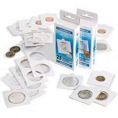 Lipnūs monetų laikikliai, balti, 25 vnt. цена и информация | Нумизматика | pigu.lt