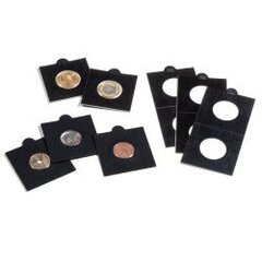 Lipnūs monetų laikikliai, juodi, 25 vnt. kaina ir informacija | Numizmatika | pigu.lt