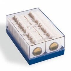 Dėžutė monetoms, mėlyna/skaidri, 1 vnt. kaina ir informacija | Numizmatika | pigu.lt