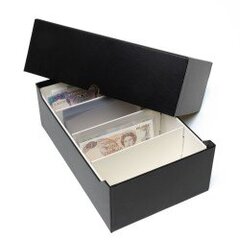 Dėžutė banknotams, juoda, 1 vnt. kaina ir informacija | Numizmatika | pigu.lt