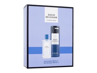 Kosmetikos rinkinys David Beckham Classic Blue EDT vyrams: tualetinis vanduo 100 ml + dezodorantas 150 ml kaina ir informacija | Kvepalai vyrams | pigu.lt
