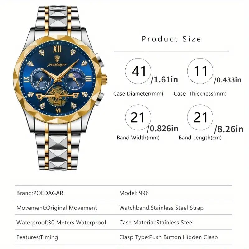 Vyriškas Laikrodis POEDAGAR 777 kaina ir informacija | Vyriški laikrodžiai | pigu.lt