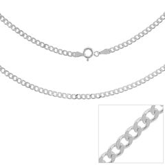 Цепочка из серебра 925 пробы с классическим дизайном, код ah8cur30l, 60 см AH8CUR30L60 CM цена и информация | Украшения на шею | pigu.lt