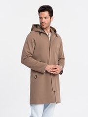 Paltas vyrams Ombre Clothing, smėlio spalvos kaina ir informacija | Vyriški paltai | pigu.lt