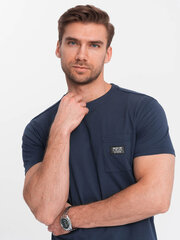 повседневная футболка - темно-синяя v10 om-tsct-0109 125247-7 цена и информация | Футболка мужская | pigu.lt