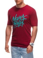 футболка s1935 - красная 125237-7 цена и информация | Мужские футболки | pigu.lt